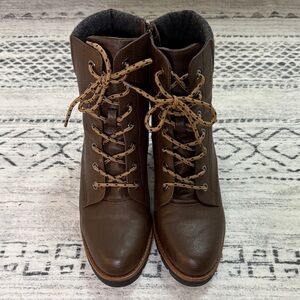Naturalizer Dark Brown Lace-Up Boots